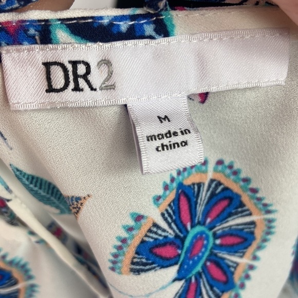 DR 2 Anthropologie Boho Floral Blouse with CutOut Detail on Back - Picture 6 of 8